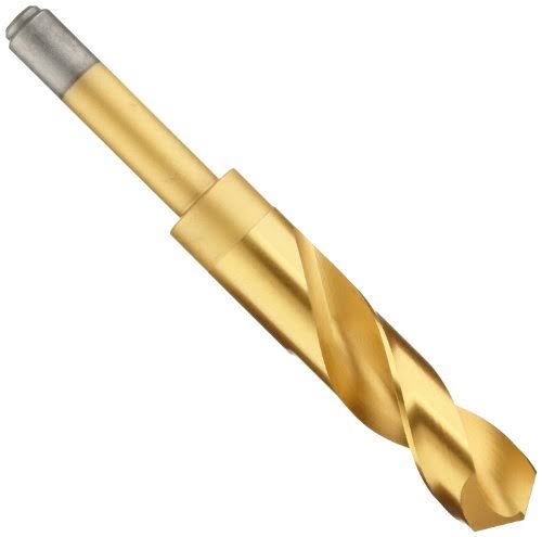 Reduced Shank Drill Bit, 1 in, 118°, Cobalt, Tin X502