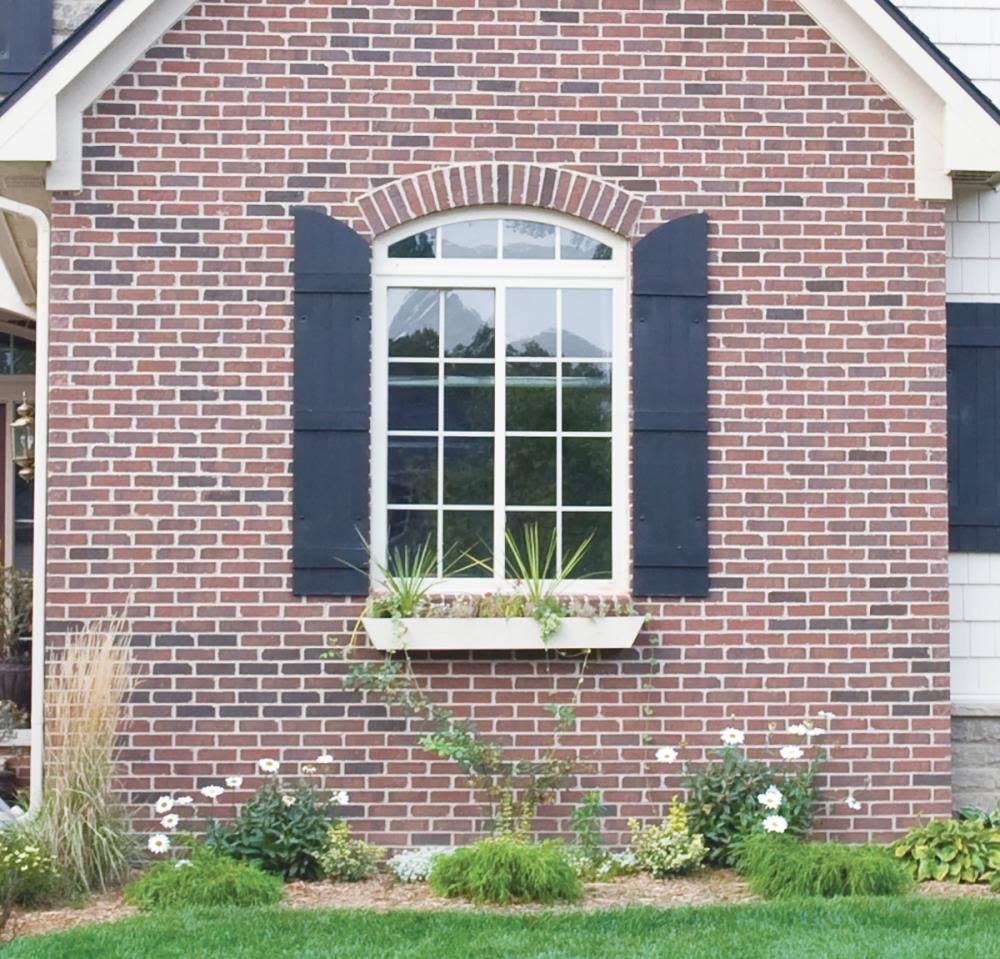 Tuxedo Grey Vinyl Board-n-Batten Shutters M862736