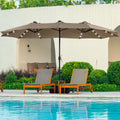 15ft Large Patio Umbrella with 36 LED Lights, Base Included X639