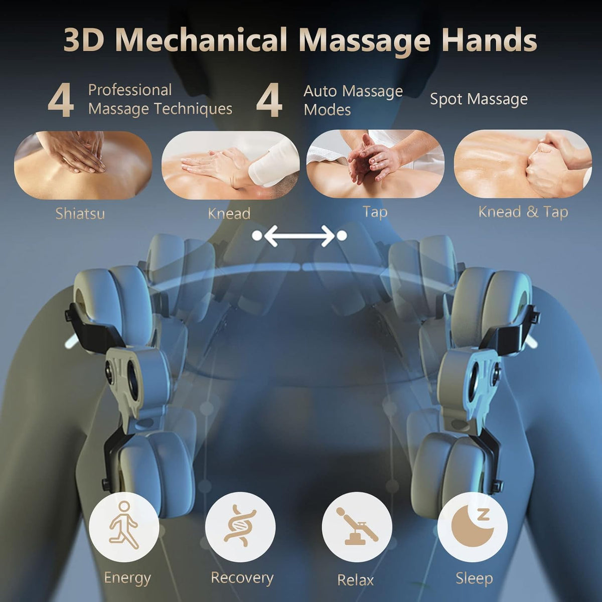 3D Electric Zero Gravity Shiatsu Massage Recliner Chair with SL Track W906417