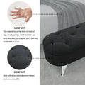 Black Teddy Storage Ottoman Bench G475