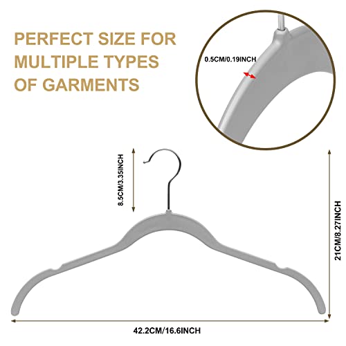 White 50 Pack Non-Velvet Plastic Heavy Duty Clothes Hangers with Chrome Swivel Hook I292320