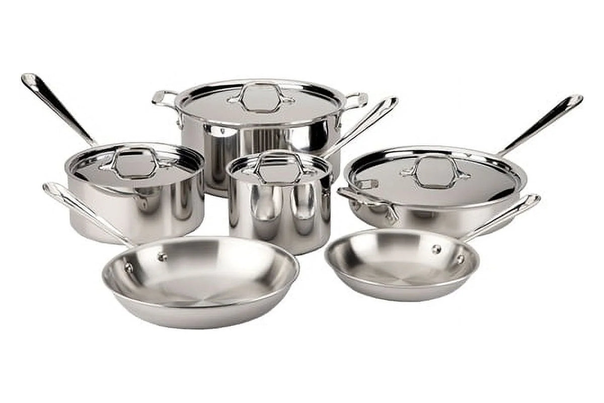 Stainless 3-ply Bonded 10 piece Cookware Set H259690