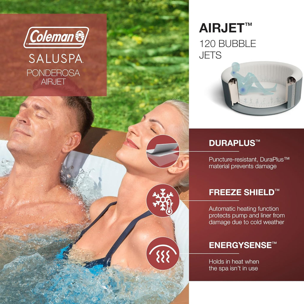 Inflatable Hot Tub Round Portable Outdoor Spa with Cover M9841