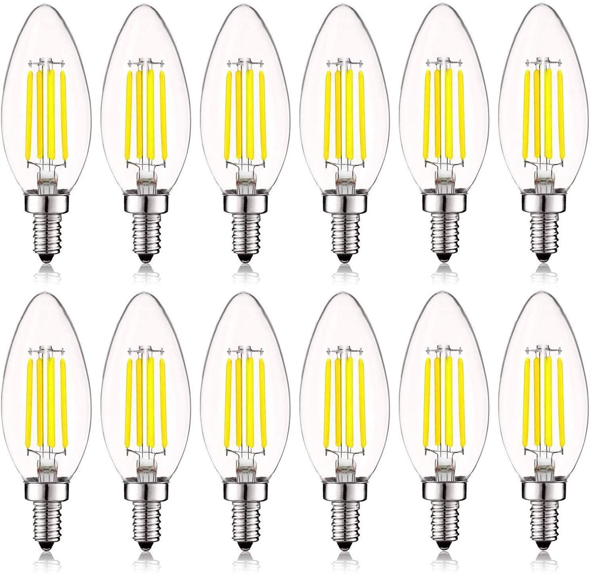 12 Pack Dimmable LED Light Bulbs 5000K Bright White P7014