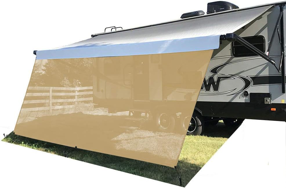 Brown Mesh Sun Shade 6'X13'3'' Canopy M28380