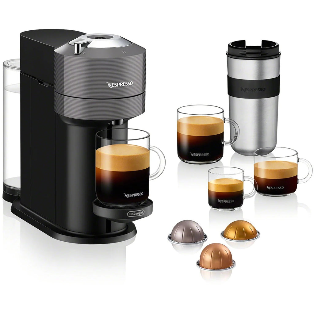 Chrome Coffee and Espresso Maker with Black Milk Frother U8527