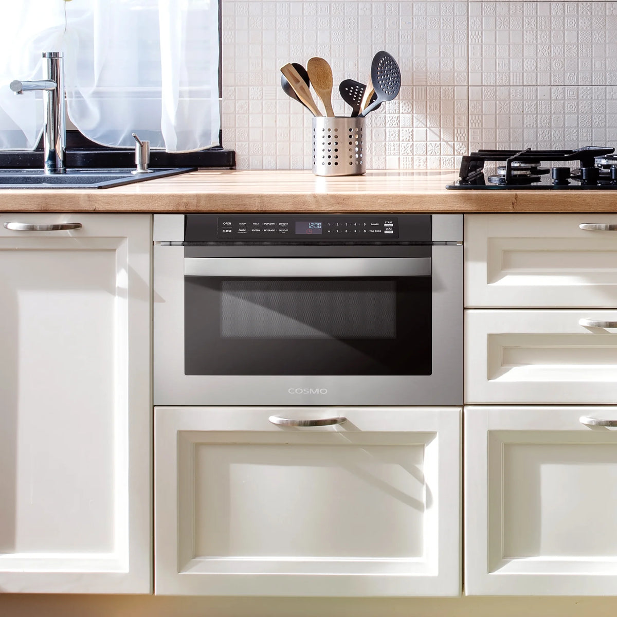 3 Piece Kitchen Appliance Package With Electric Cooktop Microwave Drawer Wall Oven U231273
