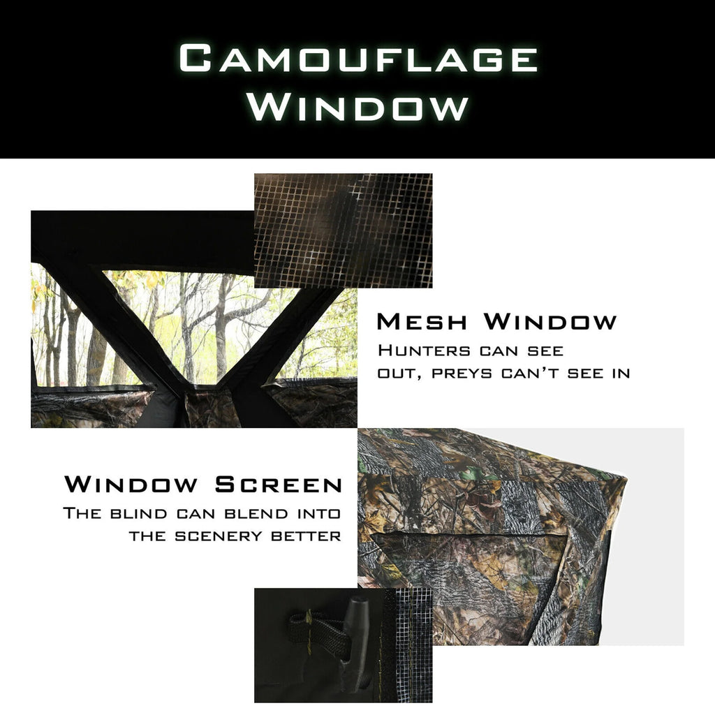 Portable 3 Person Pop-Up Hunting Blind with Carrying Bag B446