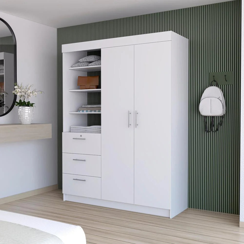 White 3 Drawers Armoire P36510