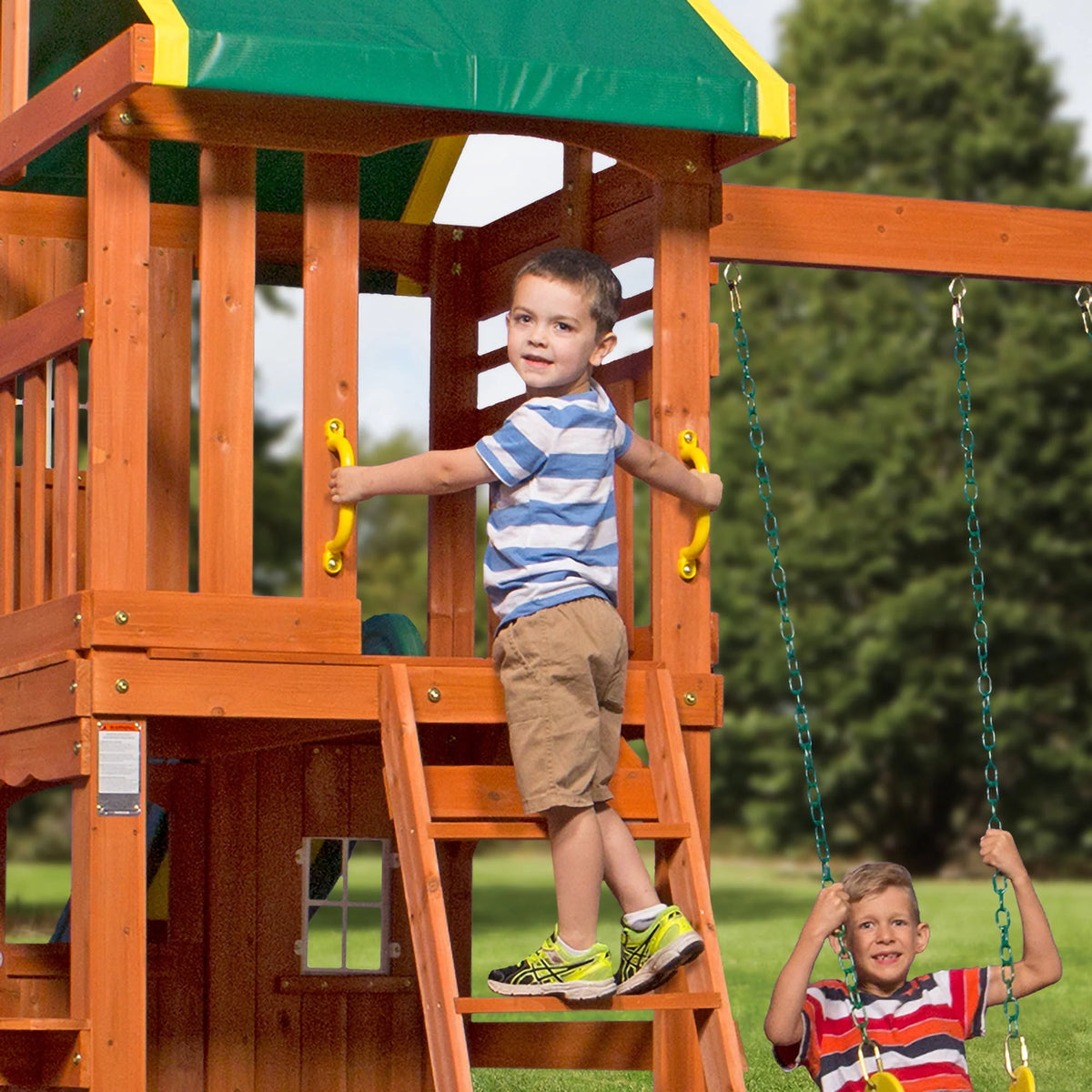 Cedar Wooden Swing Set X57585