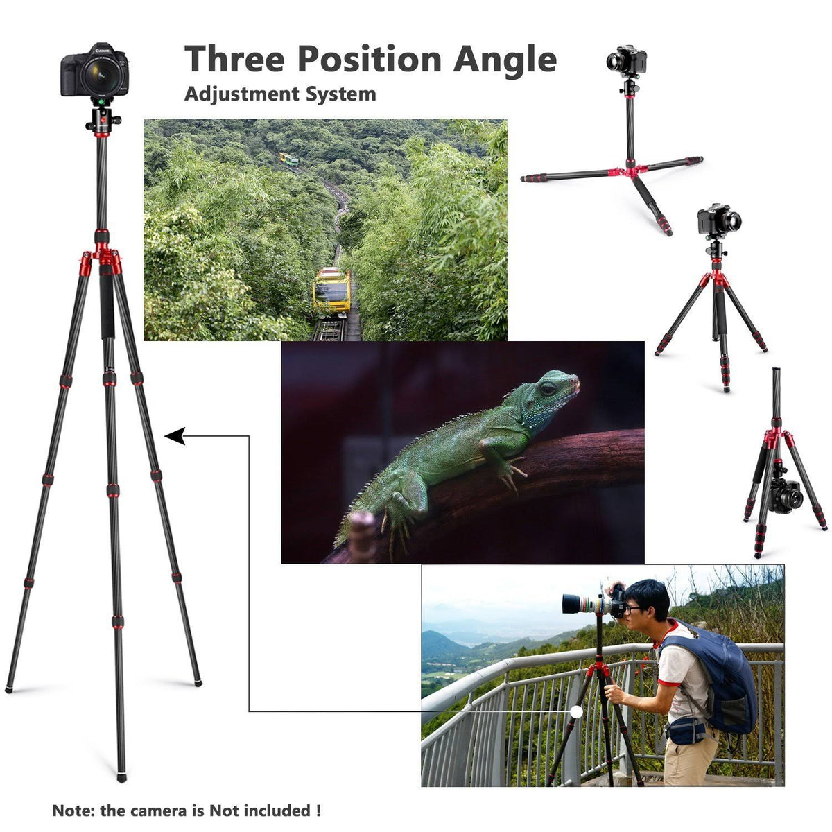 Carbon Fiber 67x22/170cm Tripod Monopod with 360 Degree Ball Head I1880