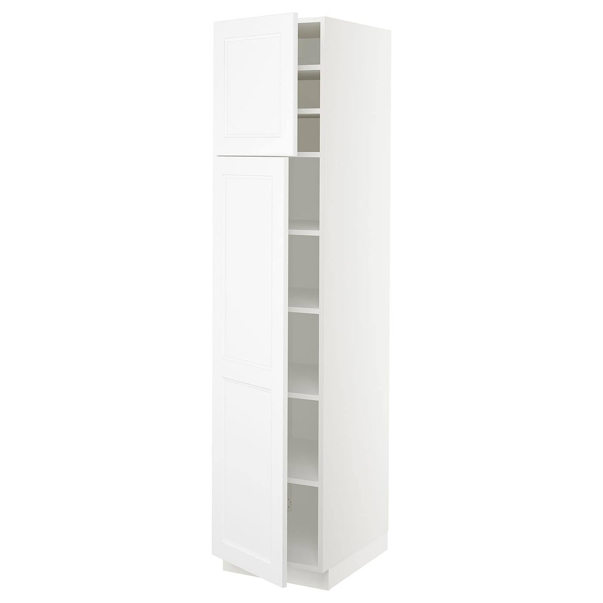 White High Cabinet with Shelves and 2 Doors U276