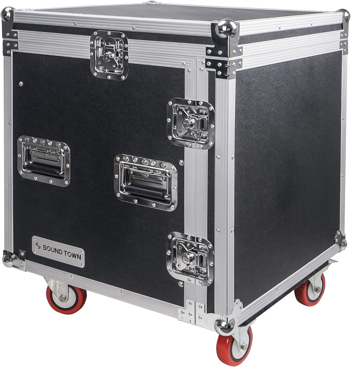 12U ATA Rack Case with 11U Slant Mixer Top and Casters G1281
