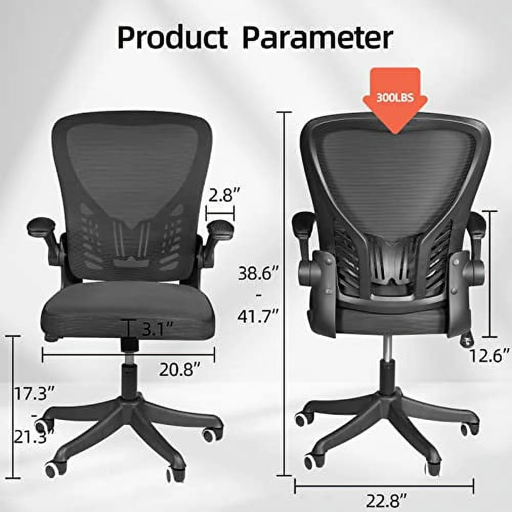 Black Ergonomic Mesh Office Chair with Wheels and Arms Z72237