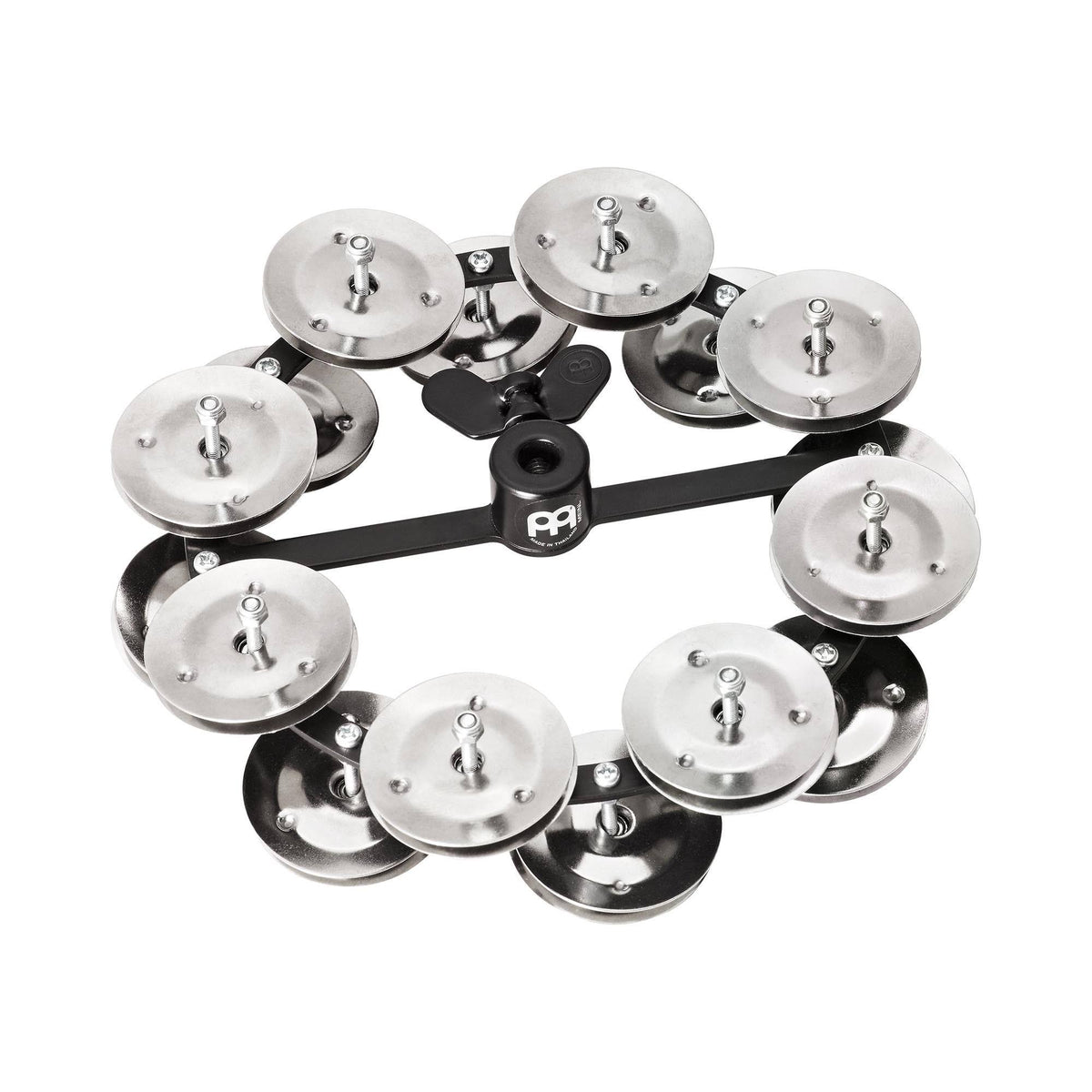 Black 2 Row Hi Hat Tambourine D8099