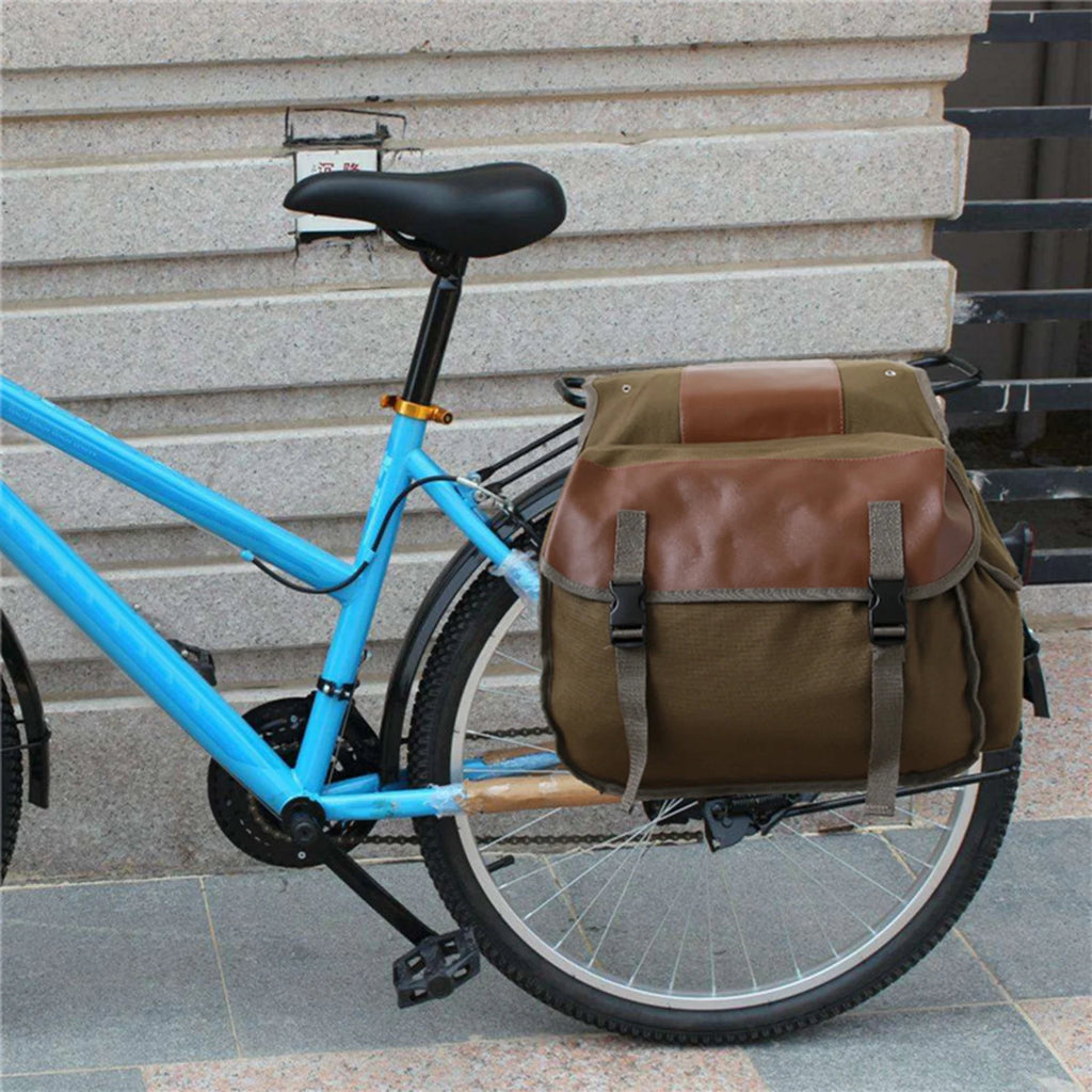 Canvas Waterproof Motorbike Saddle Bag W4136