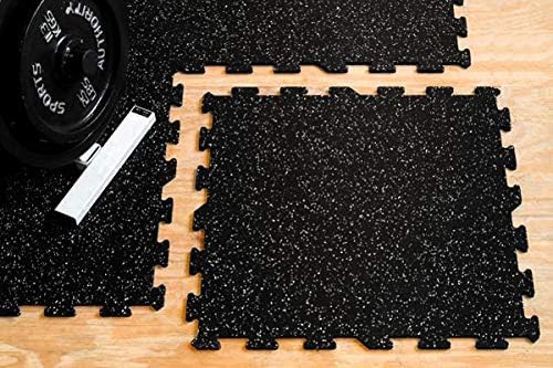 8mm Heavy Duty Interlocking Rubber Flooring Tile Set H59673