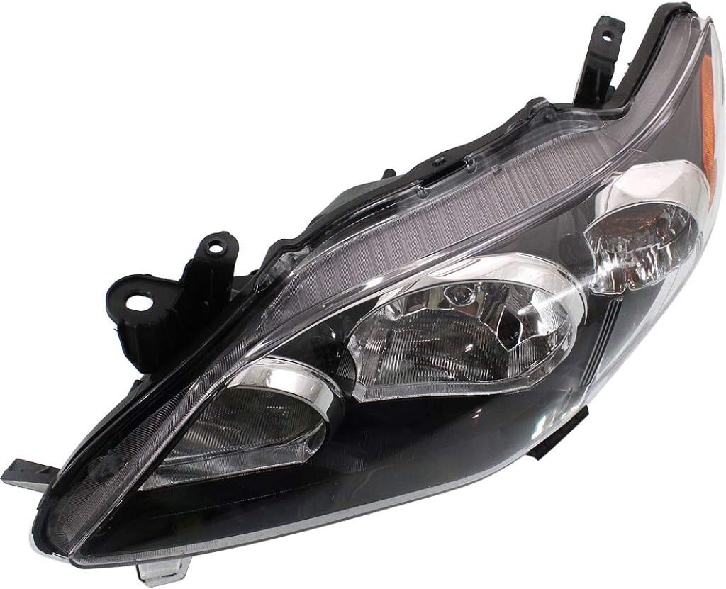 Black Passenger Side Headlight Assembly R308