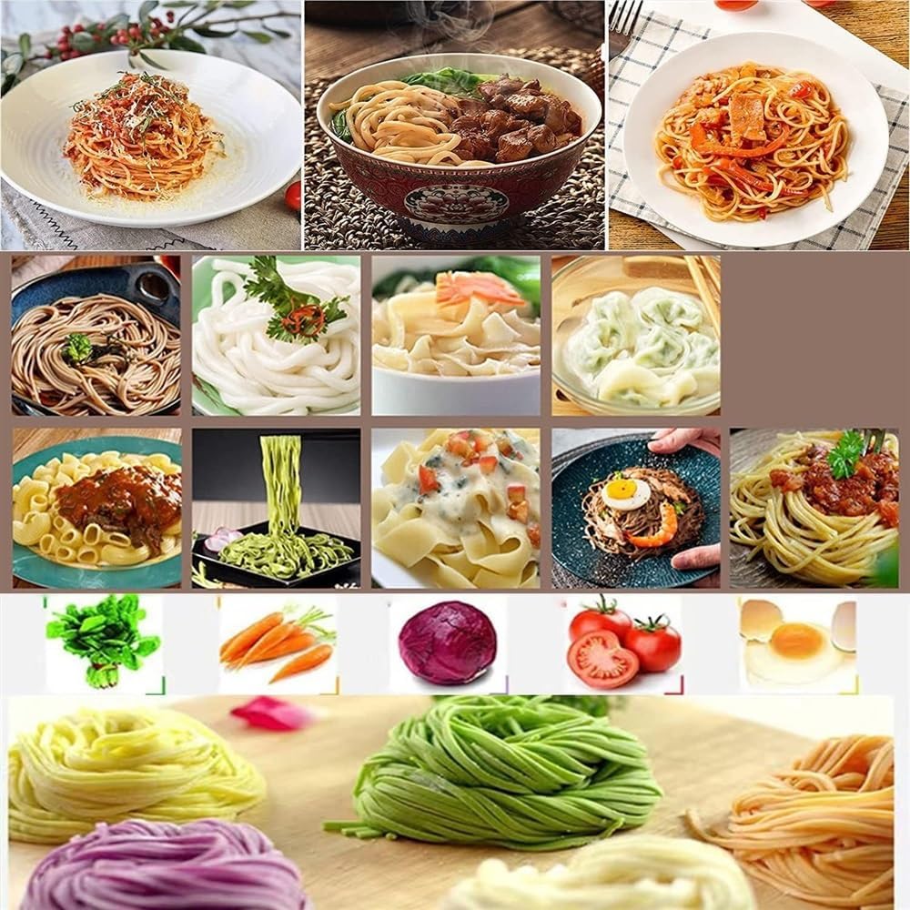 Electric Pasta Maker Machine, 180W Pasta Extruder Noodle Rolling Machine Fully Automatic K570938