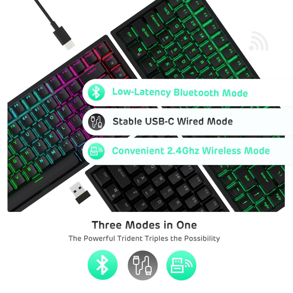 84 Keys 2.4GHz Wireless Mechanical Keyboard A681