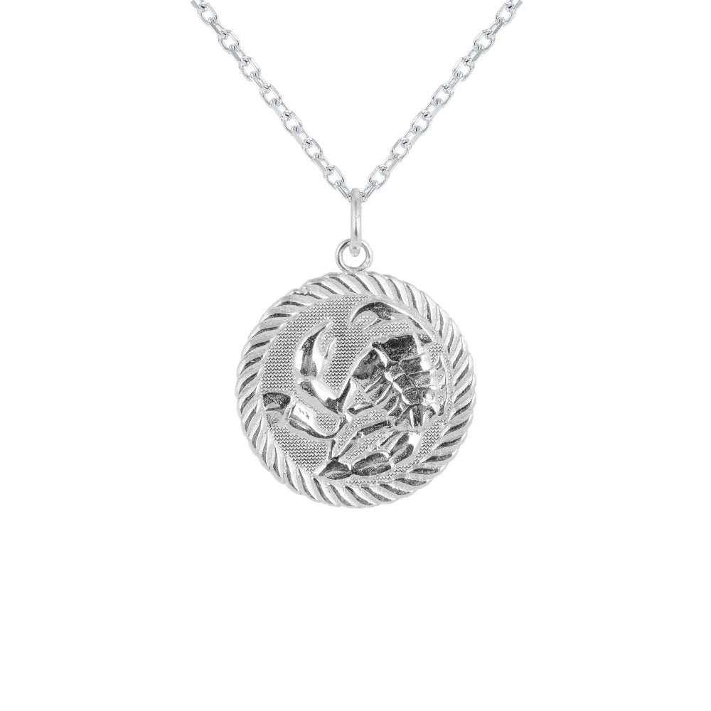 Sterling Silver Scorpio Zodiac Pendant Necklace 16 Inches M32397