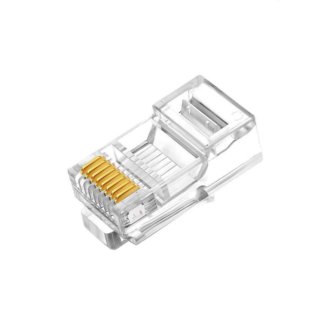 Cat7 RJ45 Connectors 100 Pcs Metal Shielded FTP 8P8C Modular Network Plug F30243