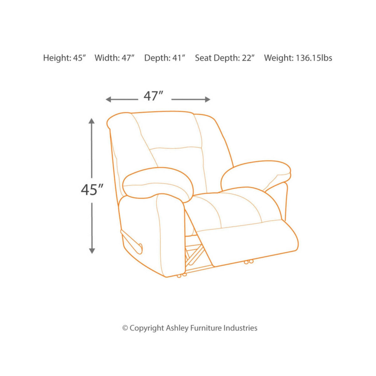 Taupe Zero Wall Recliner T374