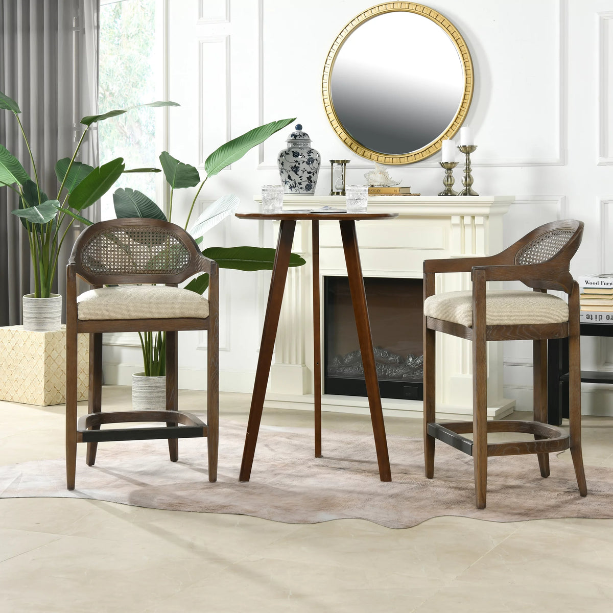 26" Cane Back Counter Stool G45737