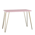Retro Computer Desk Pink/Gold A723