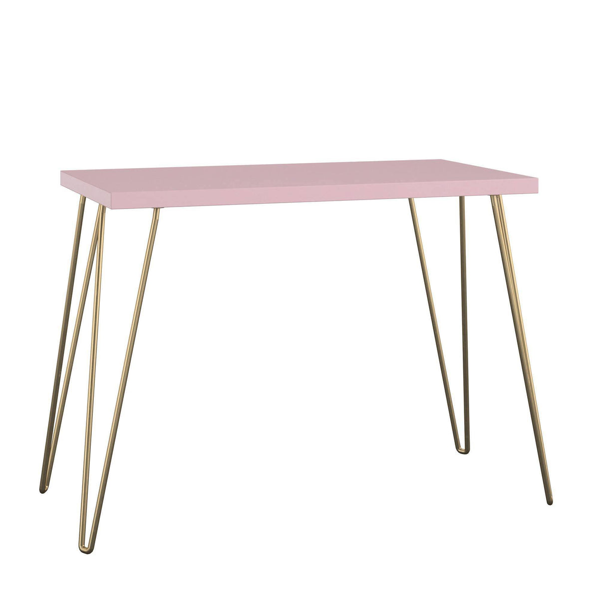 Retro Computer Desk Pink/Gold A723