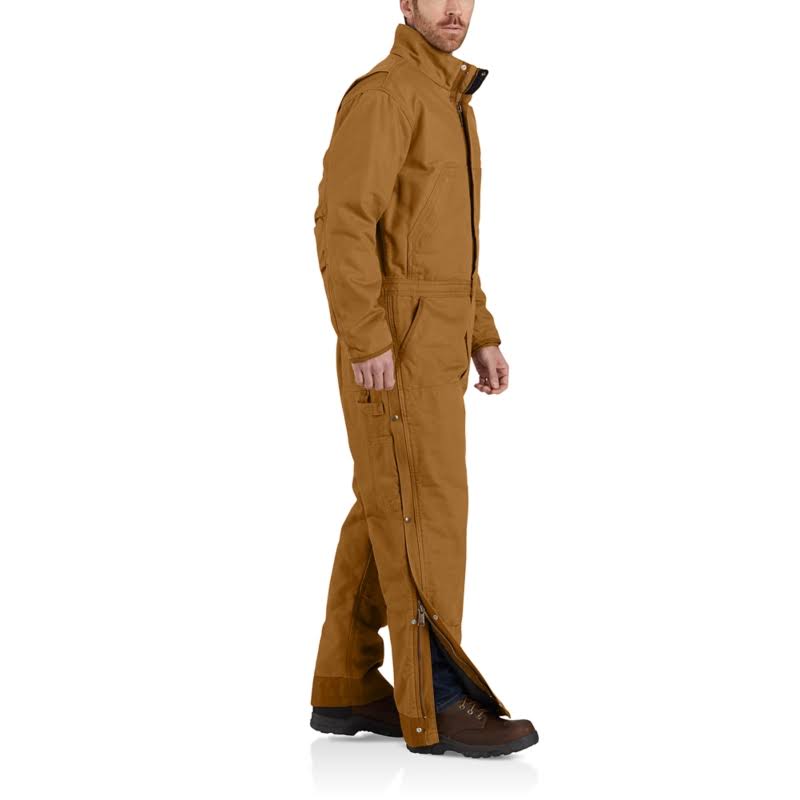 Brown Washed Duck Insulated Coverall D771984