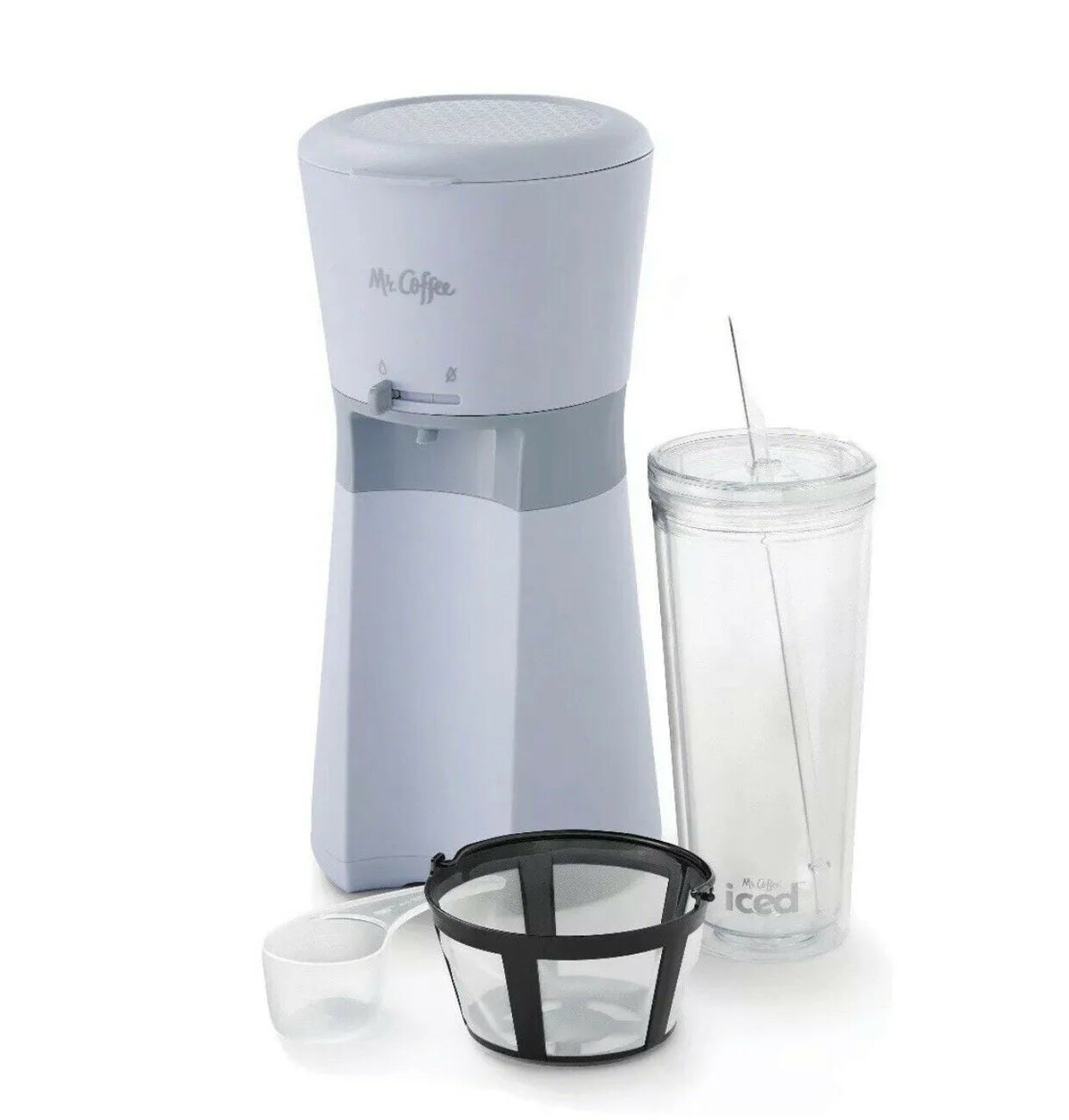 Iced Coffee Maker with Reusable Tumbler and Coffee Filter A2018