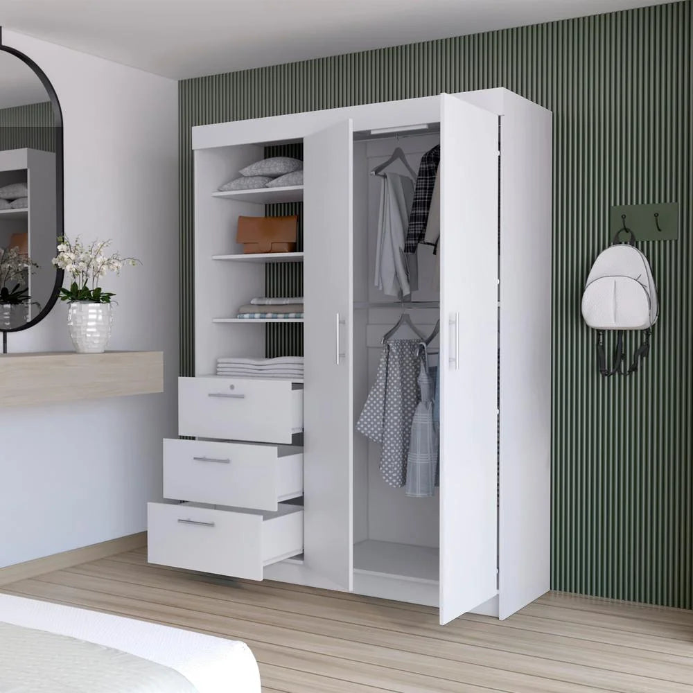 White 3 Drawers Armoire P36510