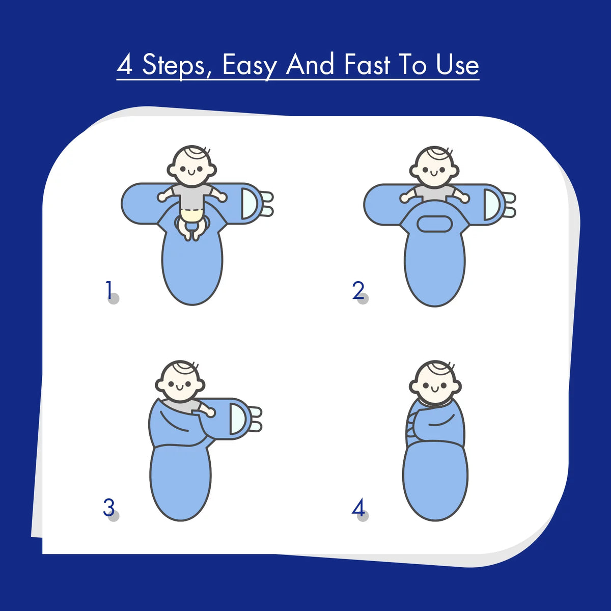 Organic Cotton Swaddle Blankets 4-Pack N416