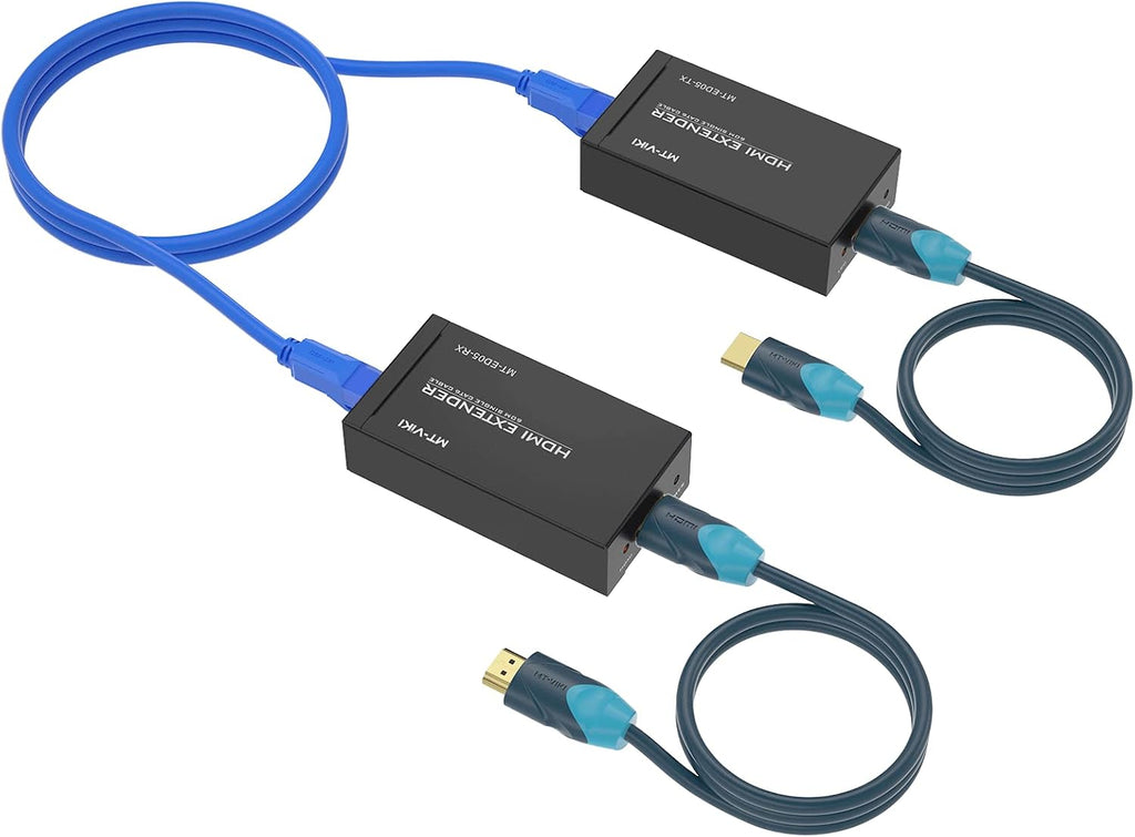 HDMI Extender Over Cat5e/6 Cable 200ft 2 Pack 4K HDMI Cables Transmitter Receiver A3531