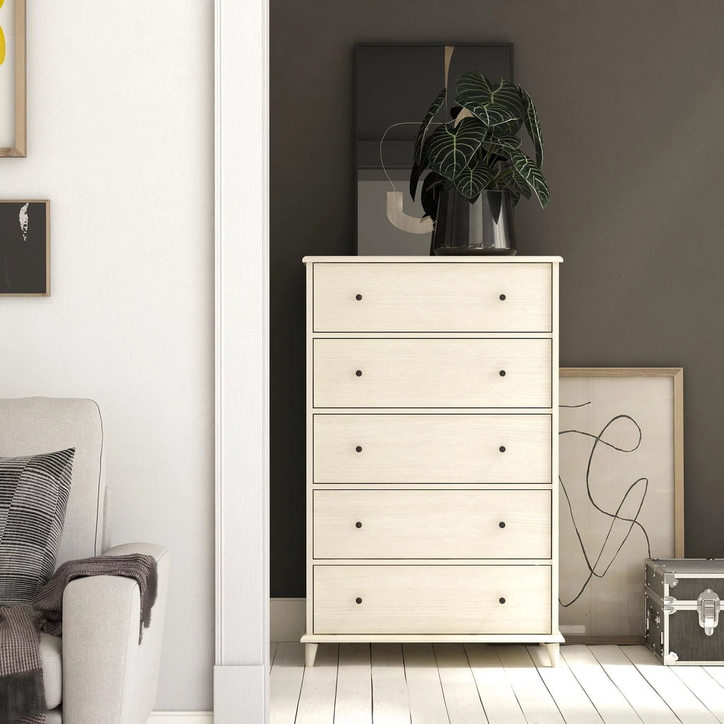 Ivory Oak 5-Drawer Dresser A391438