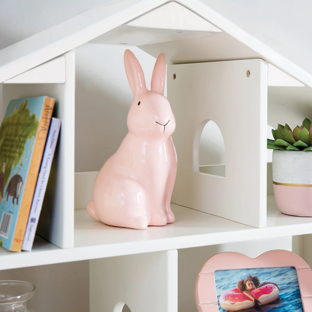 Creamy White Wooden Bookcase with Storage Compartments A366