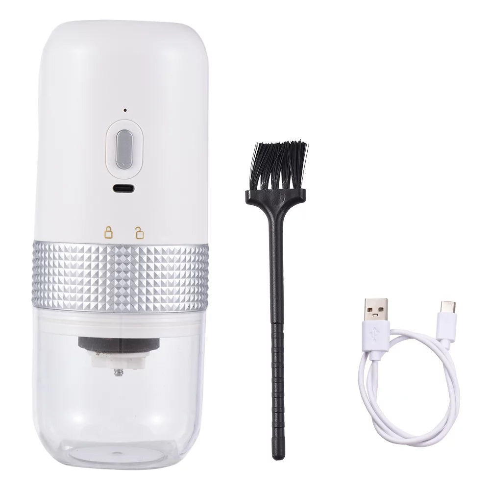 Portable Electric Burr Coffee Grinder, Ceramic Grinding Core, Adjustable, USB Rechargeable T4551