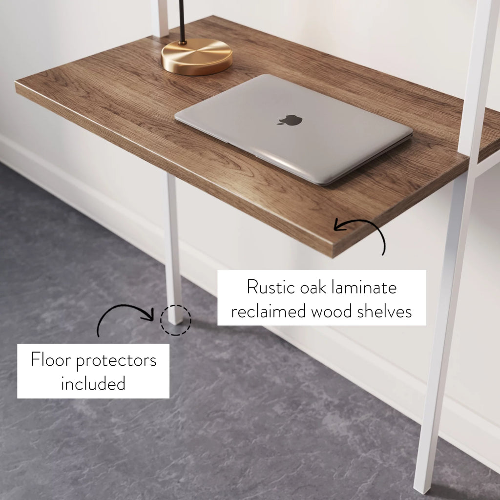 2-Shelf Wall Mount Ladder Table Small Computer Desk G392