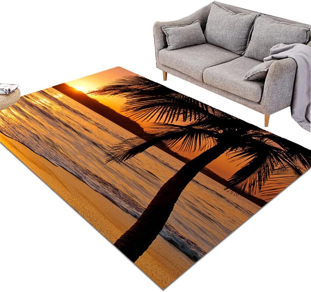 60X100cm Colorful Seaside Scenery Area Carpet L937