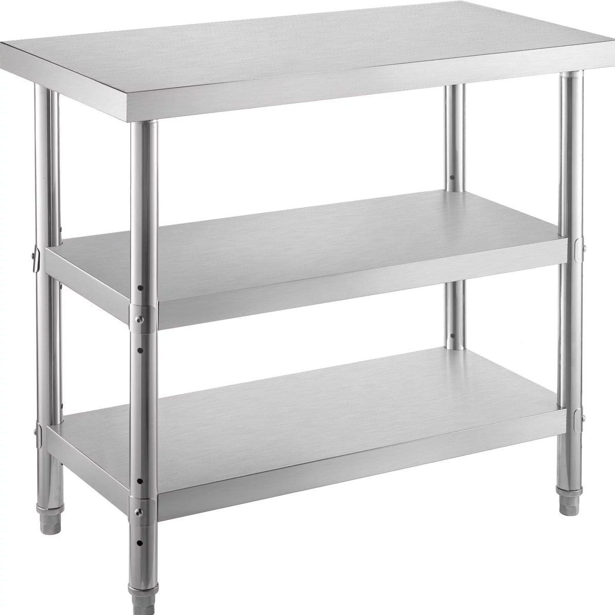 Stainless Steel Table with 2 Adjustable Undershelf V1419