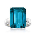 12 Carat London Blue Topaz Ring in Sterling Silver T7010