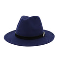 Vintage Wide Hat with Belt Buckle Adjustable Outback Hat T6789