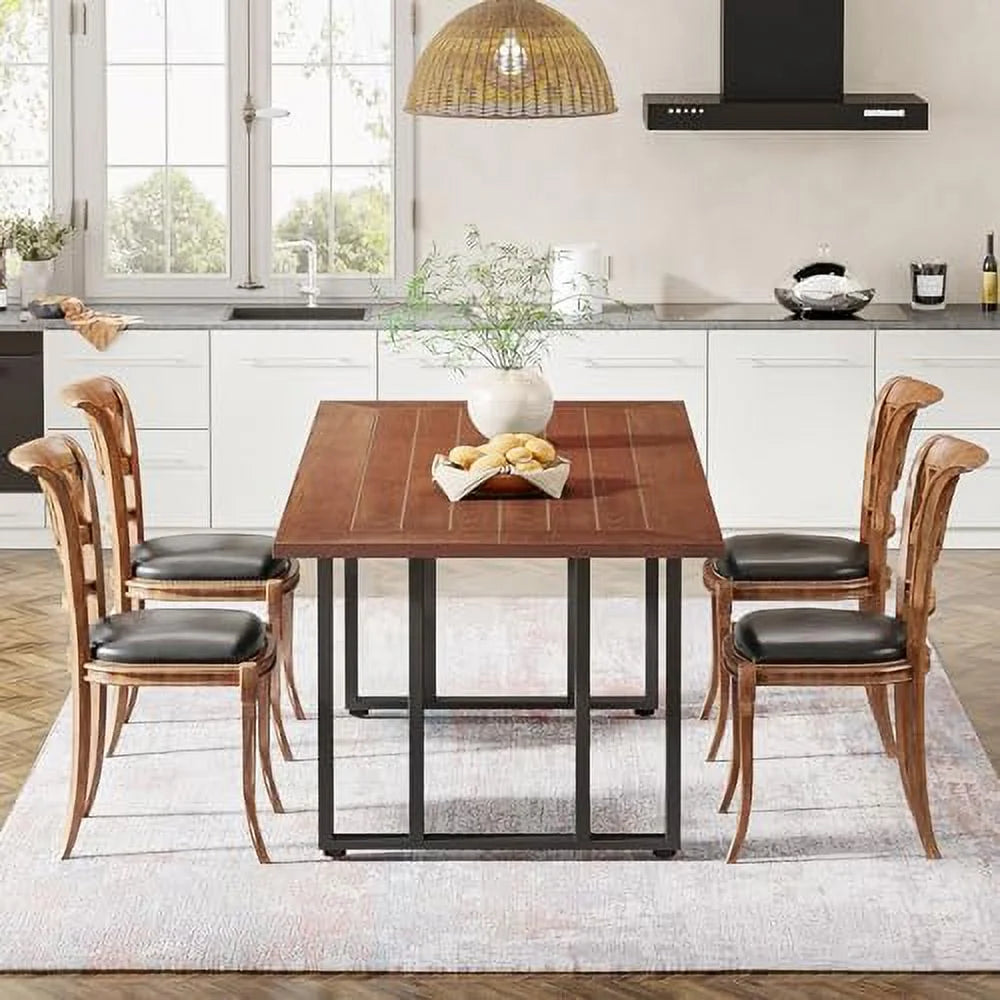 55 inch Rectangular Dining Table with Metal Frame G89791