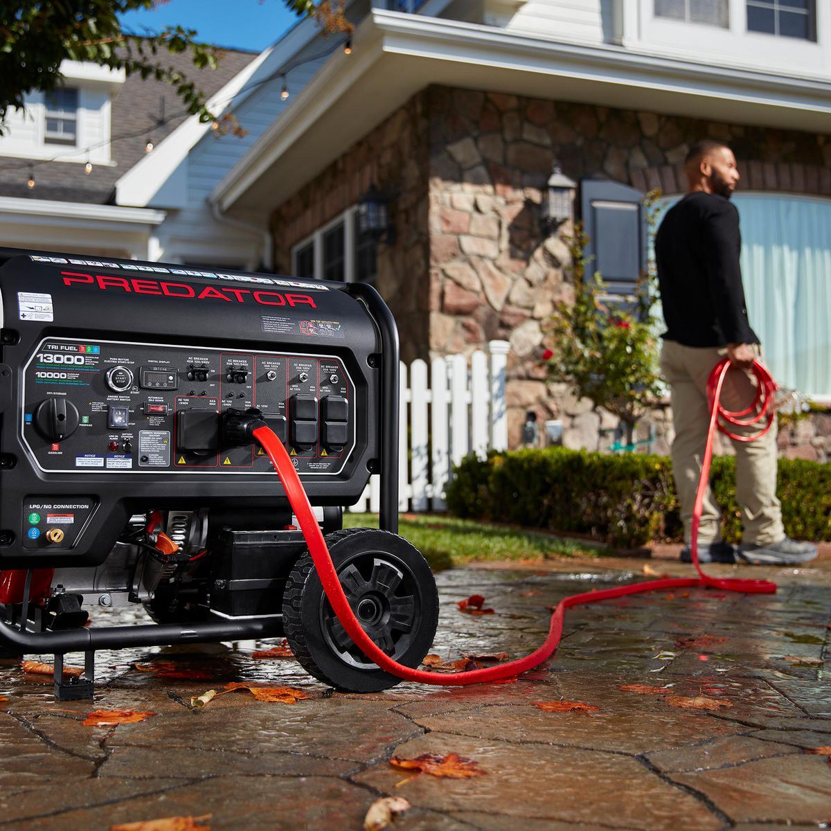 25 ft. 30 Amp 125/250V 4-Outlet Generator Extension Cord G2200
