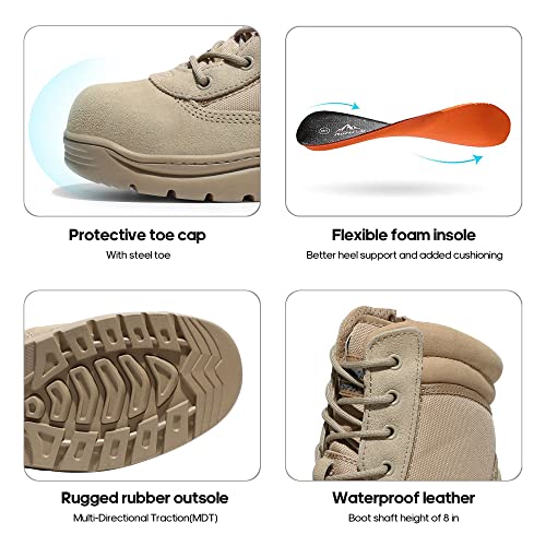 Steel Toe Work Boots Slip Resistant X275