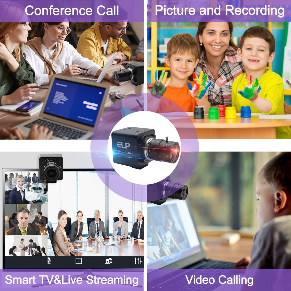 2MP 1080P USB Webcam with Varifocal Lens U110958