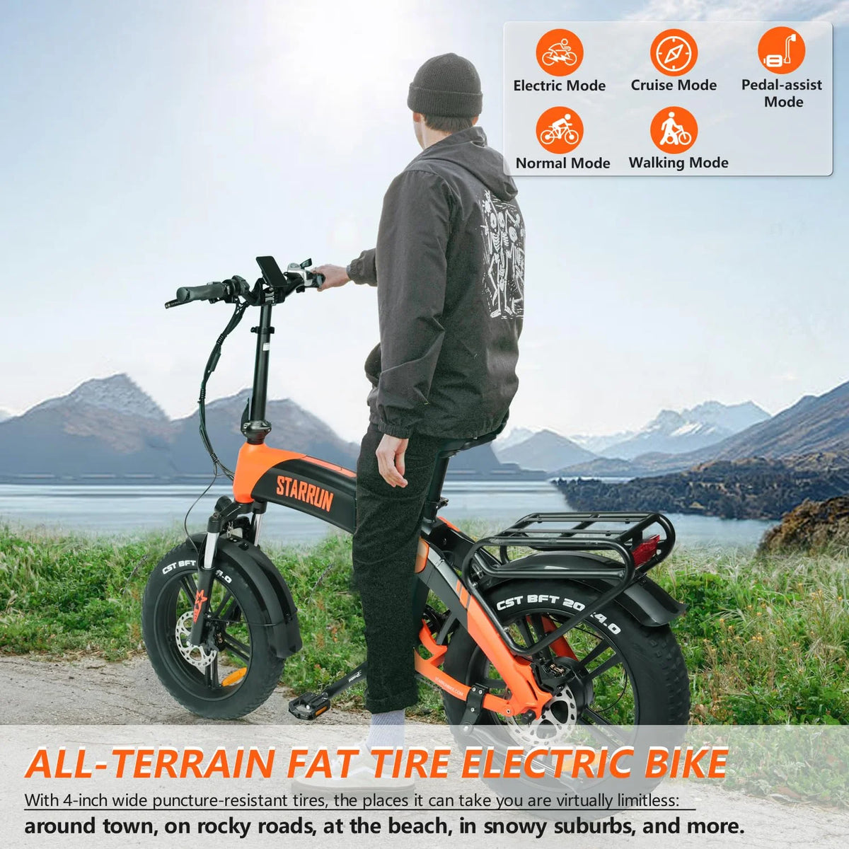 Foldable Electric Bike 52V 15AH Removable Battery Full Suspension N49332