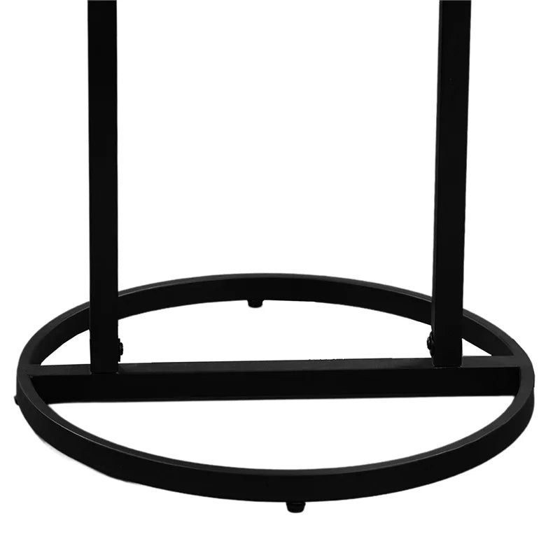 Round White Marble Top End Table L931